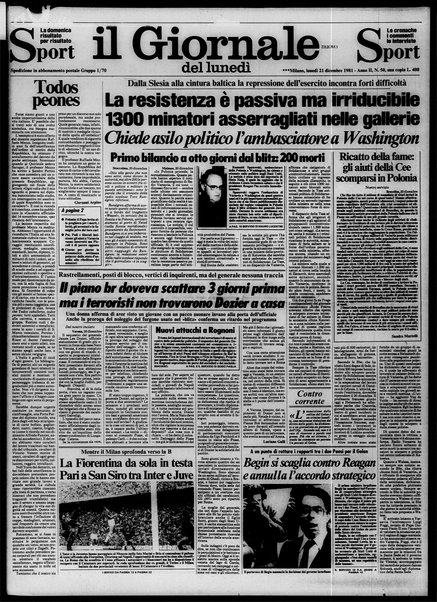 Il giornale nuovo del lunedì